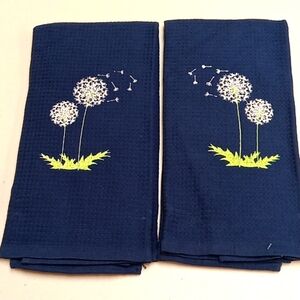 Nwot handcrafted embroidered dish towels
